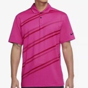 Nike Men's Vibrant Pink Polo Shirt for golf